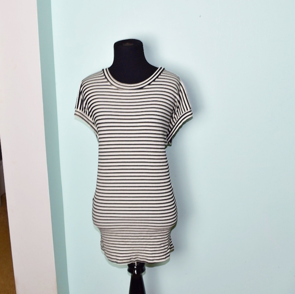 In Joy Clothing Black Striped Tunic
